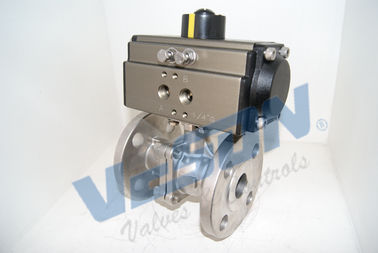 La norme ANSI au calibre classent le robinet à tournant sphérique à flasque bi-directionnel pneumatique, robinet à tournant sphérique à flasque pneumatique de bâti direct