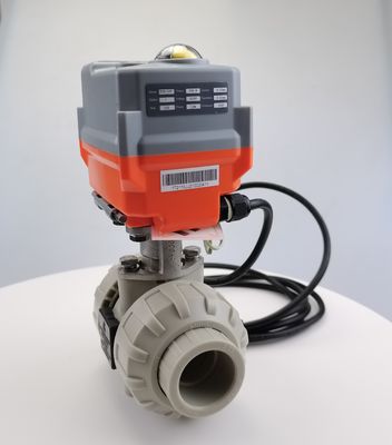 valve actionnée électrique de moteur de résistance à l'usure de robinet à tournant sphérique de 1.6MPa PPH UPVC mini
