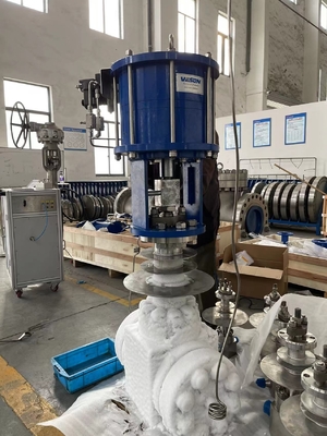 Ouverture/fermeture actionnées pneumatiques cryogéniques de GNL de robinets d'arrêt sphériques de DN50 PN320 2500lb