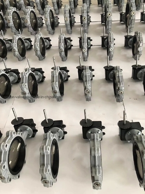 Vanne papillon pneumatique à plaquettes, basse pression, à joint souple