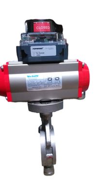 8 pouces pneumatique à haute pression soupape papillon joint métallique