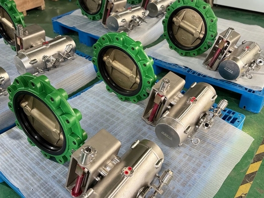 Pneumatique Lug Papillon soupape en aluminium Bronze EPDM Sceau 2-24 pouces