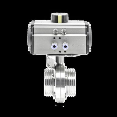 Pneumatic Ball Valve with Tri Clamp Connection Fireproof and Long Life Span for Industrial Usage