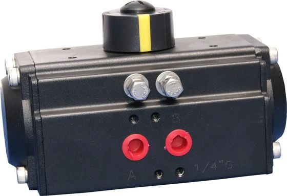 EL-O-Matic Pneumatic Actuator with Hard Anodized Aluminum Body and Epoxy Coated End Caps for Precise Travel Adjustment ±5º