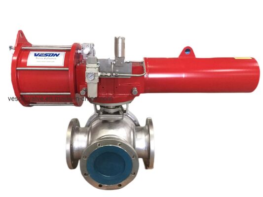 Vanne papillon pneumatique avec bride supérieure ISO5211 2-24 pouces et pression nominale PN1.0-32.0MPa
