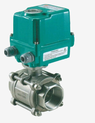 Vanne à boisseau sphérique à commande électrique avec couple de sortie de 60 Nm, boîtier IP67 et boîtier en alliage d'aluminium pour applications de vannes motorisées