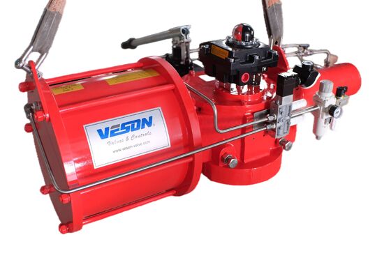 Actuateur pneumatique à double action à ressort retour quart tour Scotch Yoke avec couple de 830 71753 nm pour les centrales électriques