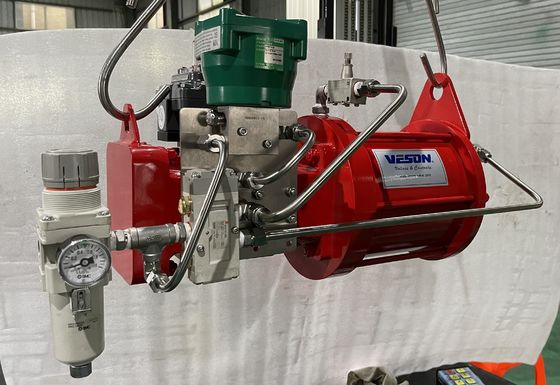 Actuateur pneumatique de soupapes de tuyauterie soupapes à bille à siège métallique à ressort Actuateur pneumatique de retour série VSF