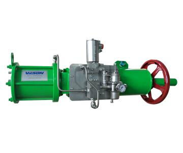 Actuateur pneumatique à double action à ressort retour quart tour Scotch Yoke avec couple de 830 71753 nm pour les centrales électriques