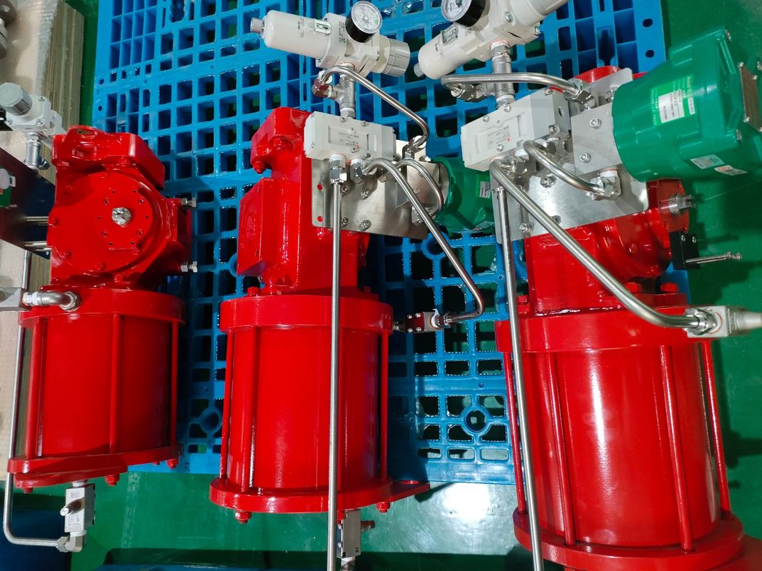 Actuateur pneumatique de soupapes de tuyauterie soupapes à bille à siège métallique à ressort Actuateur pneumatique de retour série VSF