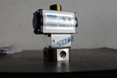 La valve à haute pression pneumatique VS-063DA/acier inoxydable a enclenché des robinets à tournant sphérique
