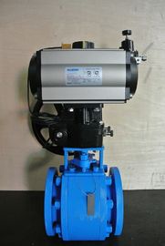 Valve pneumatique en céramique de contrôle aérien des robinets à tournant sphérique PN10 DN25
