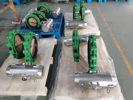 Marine Industry Pneumatic Butterfly Valve SS316 pour l'eau de mer salée Rig Valve