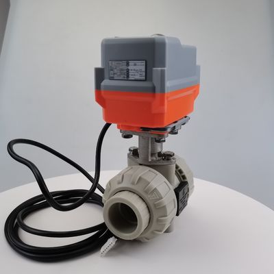valve actionnée électrique de moteur de résistance à l'usure de robinet à tournant sphérique de 1.6MPa PPH UPVC mini
